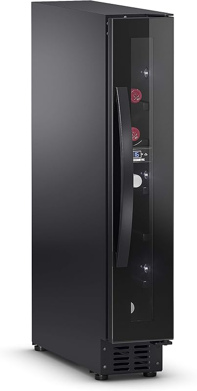 E7FG - Nevera de vino con compresor de 7 botellas con puerta de cristal sin marco