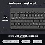 KOORUI Wireless Keyboard and Mouse Combo UK Layout Full Size Keyboard view 3