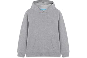 Phedrew Kids Cotton Hoodies Toddler Fall Pullover Hooded Medium Weight Sweatshirts with Pocket for Boys and Girls