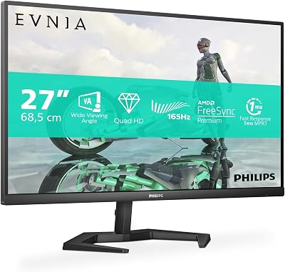 Philips 27M1N3500LS 27 Inch Widescreen VA QHD 144Hz Gaming Monitor 1ms HDMI DP