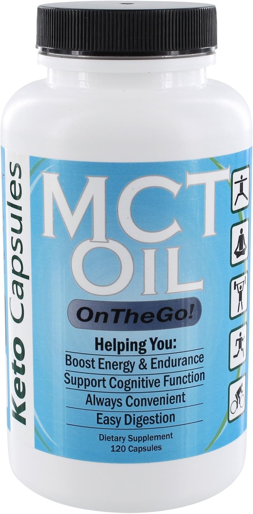 Keto Capsules: MCT Oil On The Go - 120 Capsules - Supports Natural Energy, Cognitive Function, Endurance, Aids Ketogenic Weight Loss & Easy Digestion - with Caprylic Acid