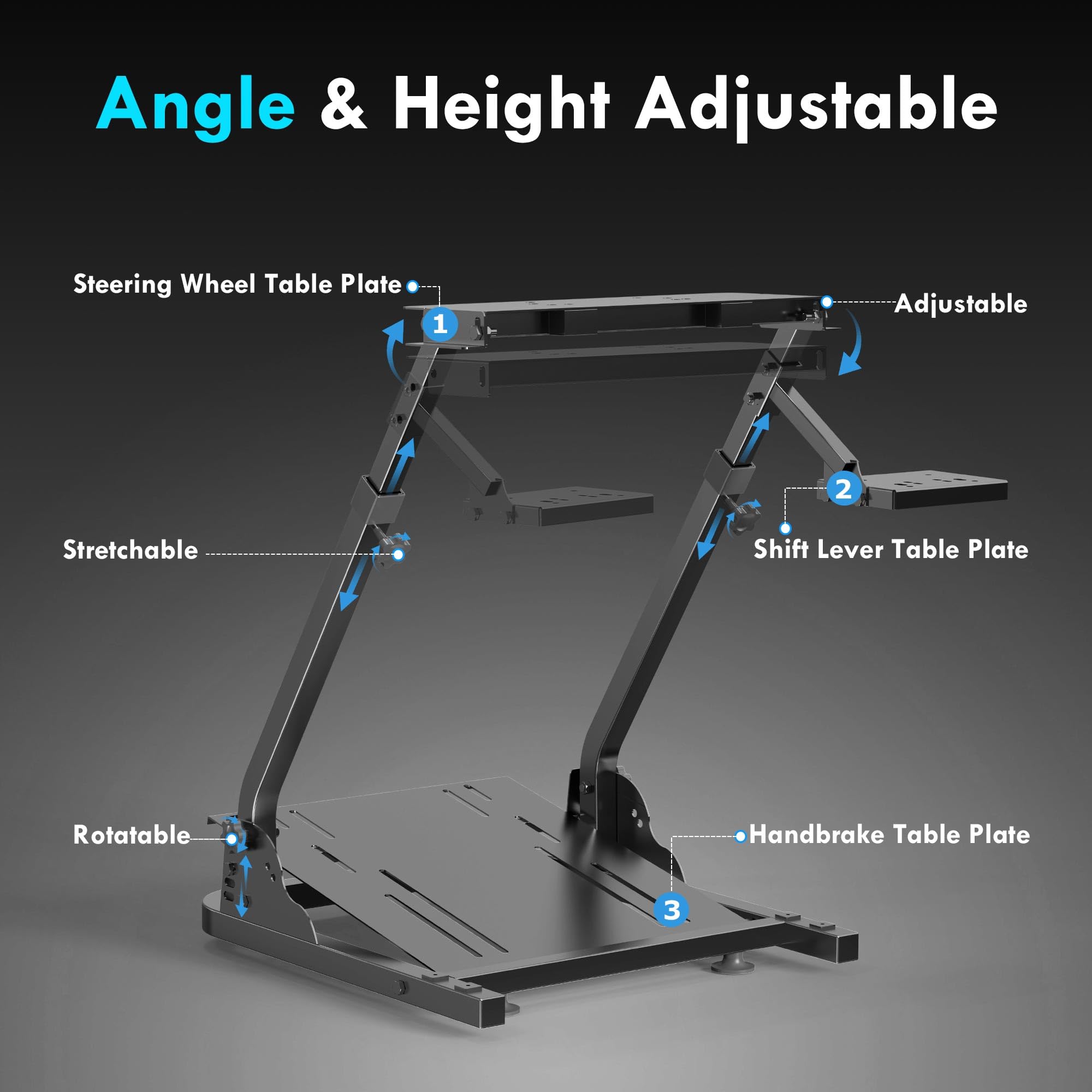 Slendor Racing Steering Wheel Stand for Logitech G920, G25, G27, G29 Wheel, Sim Racing Stand Driving Simulator Cockpit Pedal and Shifters Not Included.