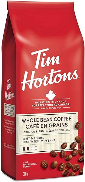 TIM HORTONS WHOLE BEAN ORIGINAL, MEDIUM ROAST COFFEE, MADE WITH 100% ARABICA BEANS, 32 OUNCE BAG