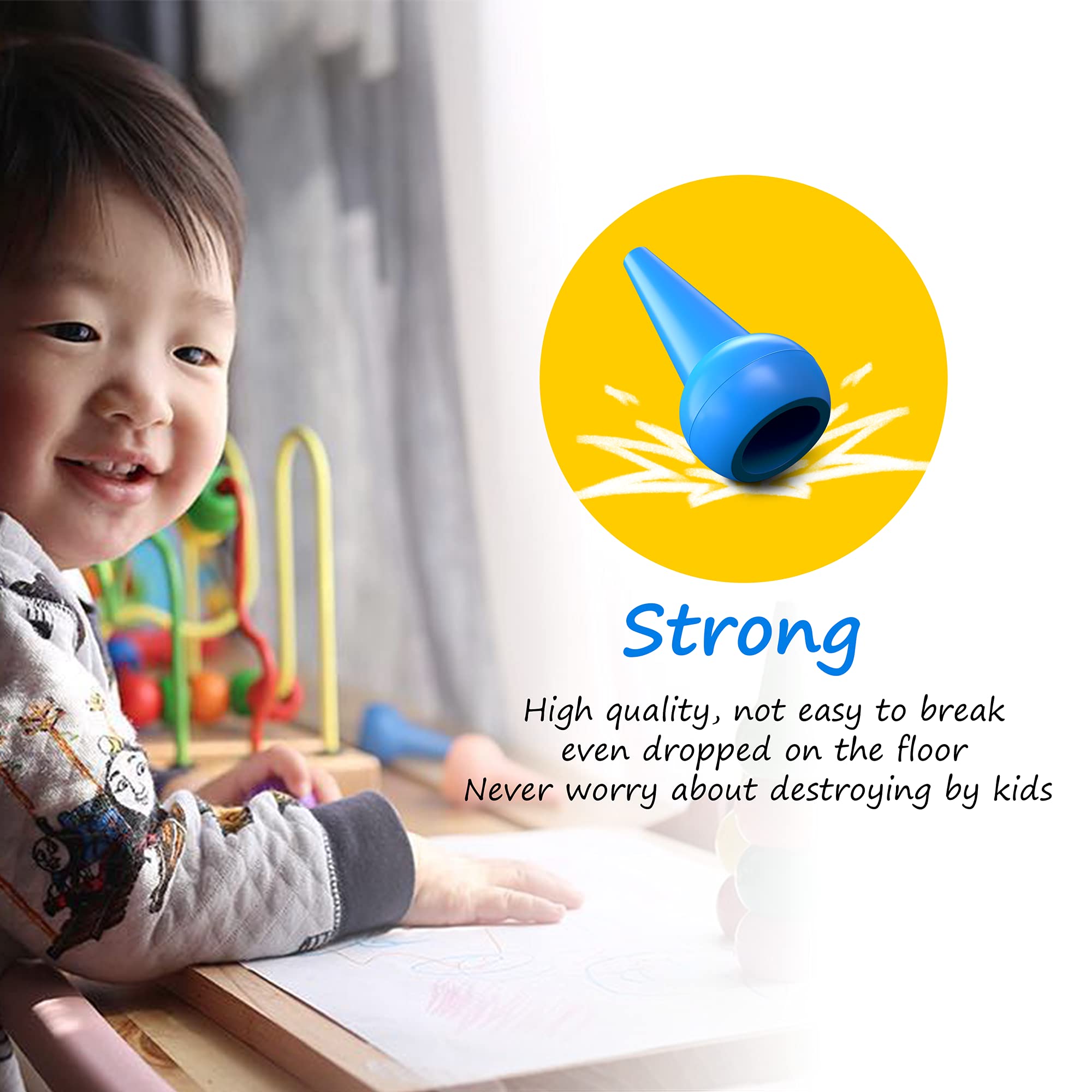 Gibot 12 Colors Toddlers Crayons Palm Grip Crayons, Sticks Stackable Toys Safe for Kids, Children, Boys and Girls