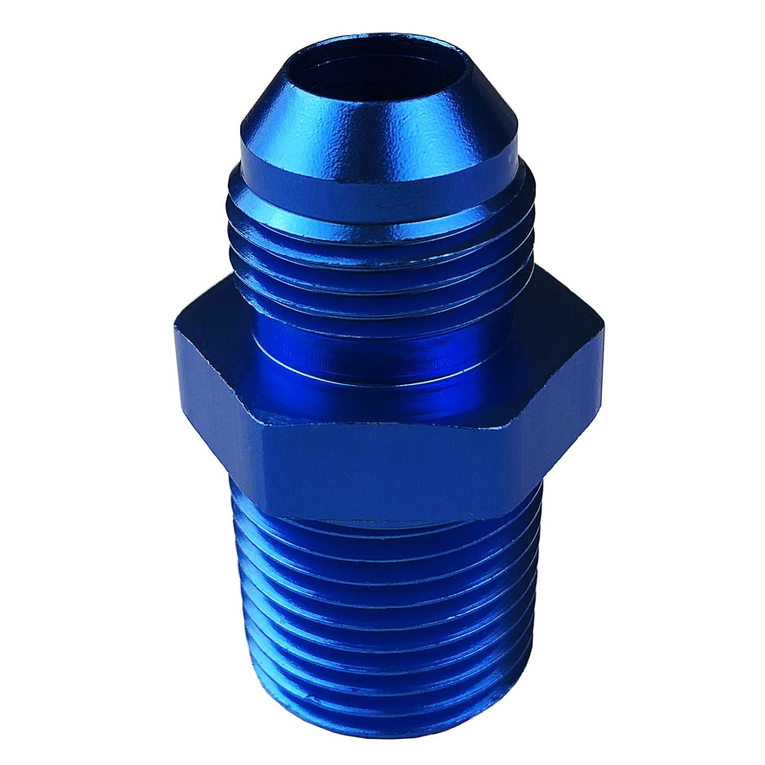 10 AN to 3/8 inch NPT Black Anodized 10AN Male Flare to 3/8 NPT Male
