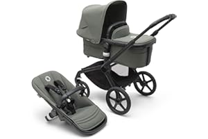 Bugaboo Fox 5 All-Terrain Stroller, 2-in-1 Baby Stroller with Full Suspension, Easy Fold, Spacious Bassinet, Extendable Toddler Seat, One-Handed Maneuverability (Forest Green)