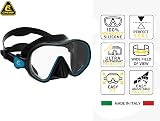 Cressi F-Dual + Supernova Dry Combo Unisex Mask Snorkel Blue Clear view 3