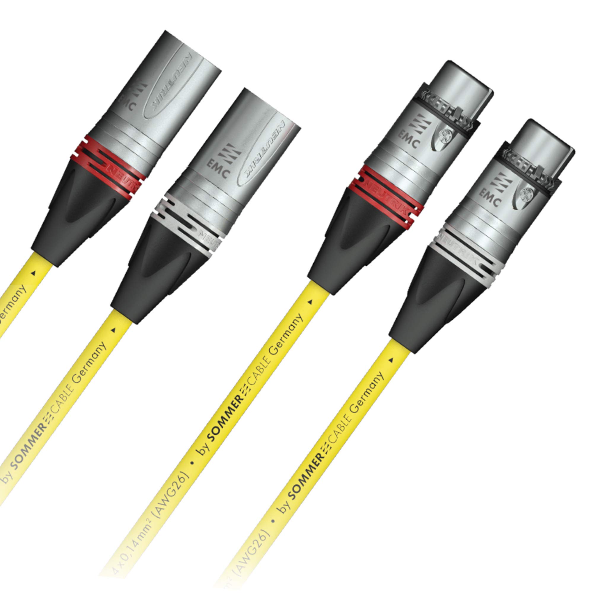 HICON Summer Cable EPB1-0100 EPILOGUE XLR Neutrik EMC Special NF/Phono Cable 2 x 1 m