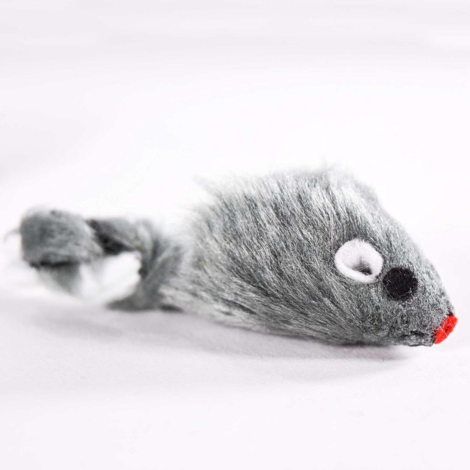 Penn Plax Play Fur Mice Cat Toys – Mixed Bag of 12 Play Mice with Rattling Sounds – 3 Color Variety Pack - CAT531, black and white : Pet Mice And Animal Toys : Pet Supplies