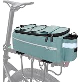 RAYMACE Bike Rear Rack Bag, Bike Trunk Cooler Bag | Bicycle Pannier for Warm or Cold Items(Viridian Green)