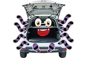 TREASURE COVE Halloween Trunk or Treat Car Decorations Kit Spider Halloween Decor for Outdoor Archway Garage Door 15Pcs