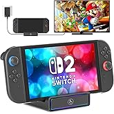 Switch 2 Dock for Nintendo Switch 2, Portable TV Docking Station Replacement with 4K@144Hz, USB Port, Type C 100W Charging, Portable Switch TV Adapter with RGB Light