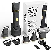 KINGTEE 5-in-1 Electric Bikini Trimmer for Women – IPX7 Waterproof Shaver, Cordless Body & Facial Razors for Women, Ceramic Blades, USB-C Rechargeable, Painless Hair Removal Kit (Black)