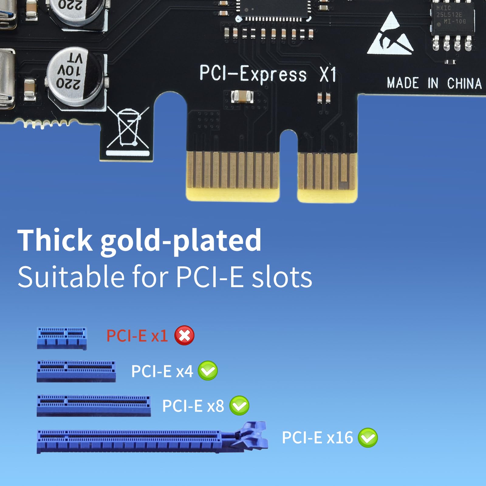 ELUTENG PCIe zu USB 3.2 Gen 2 Karte mit 5 Gbps 8-Port (2 Typ C + 6 x Typ A) Erweiterungskarte, interner Konverter USB3 PCI Express-Karte für Desktop-PC, unterstützt Windows 11/10/8.1/8/7/XP/Vista 2