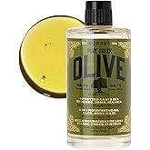 KORRES Extra Virgin Olive Oil for Face, Hair and Body, Moisturizer for Dry Skin and Hair, Pure, Greek Cold Pressed Olive Oil, Multi-Tasker Skincare for Women, Hydrating and Nourishing, 3.38 fl oz