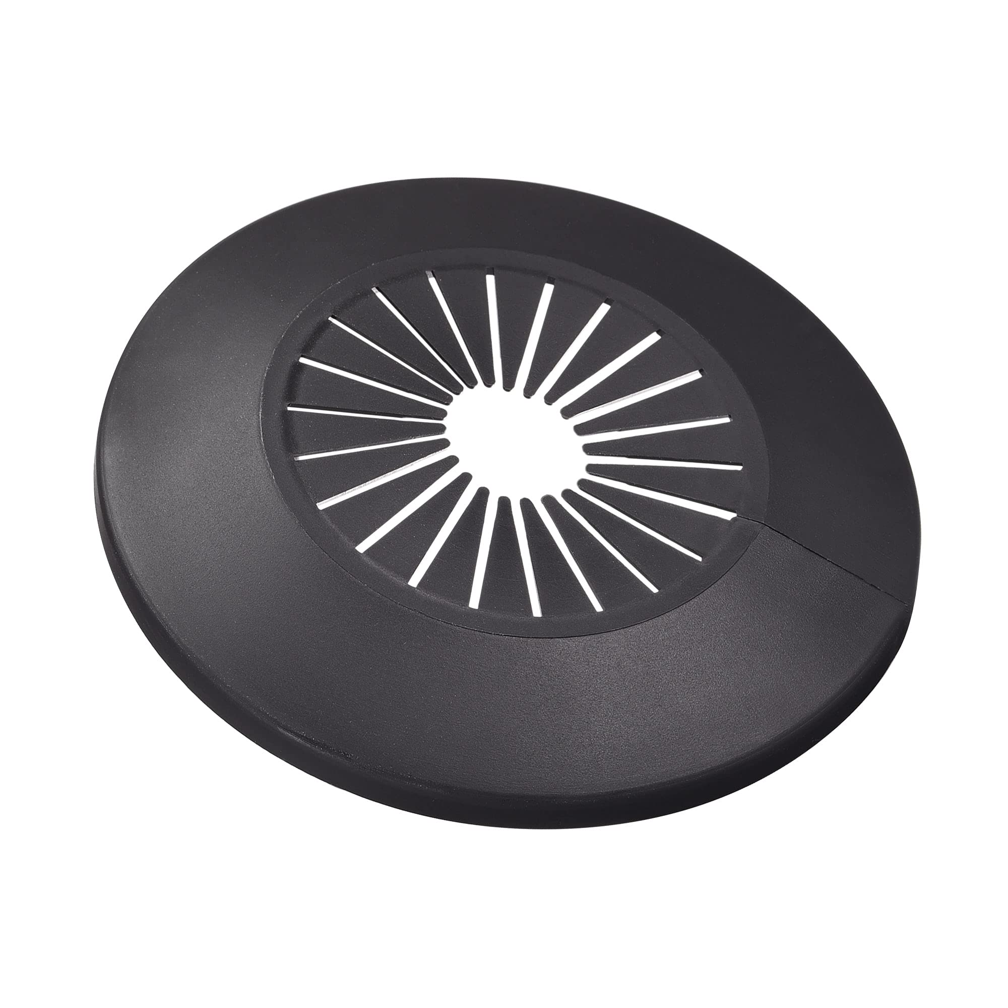 sourcing map Pipe Cover Decoration, 30mm-50mm PP Plastic Escutcheon Water Pipe Drain Line Cover Black 4pcs