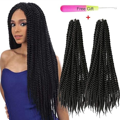 Fidgetgear 6pcs 22 Senegalese Twist Braids Havana Mambo Crochet