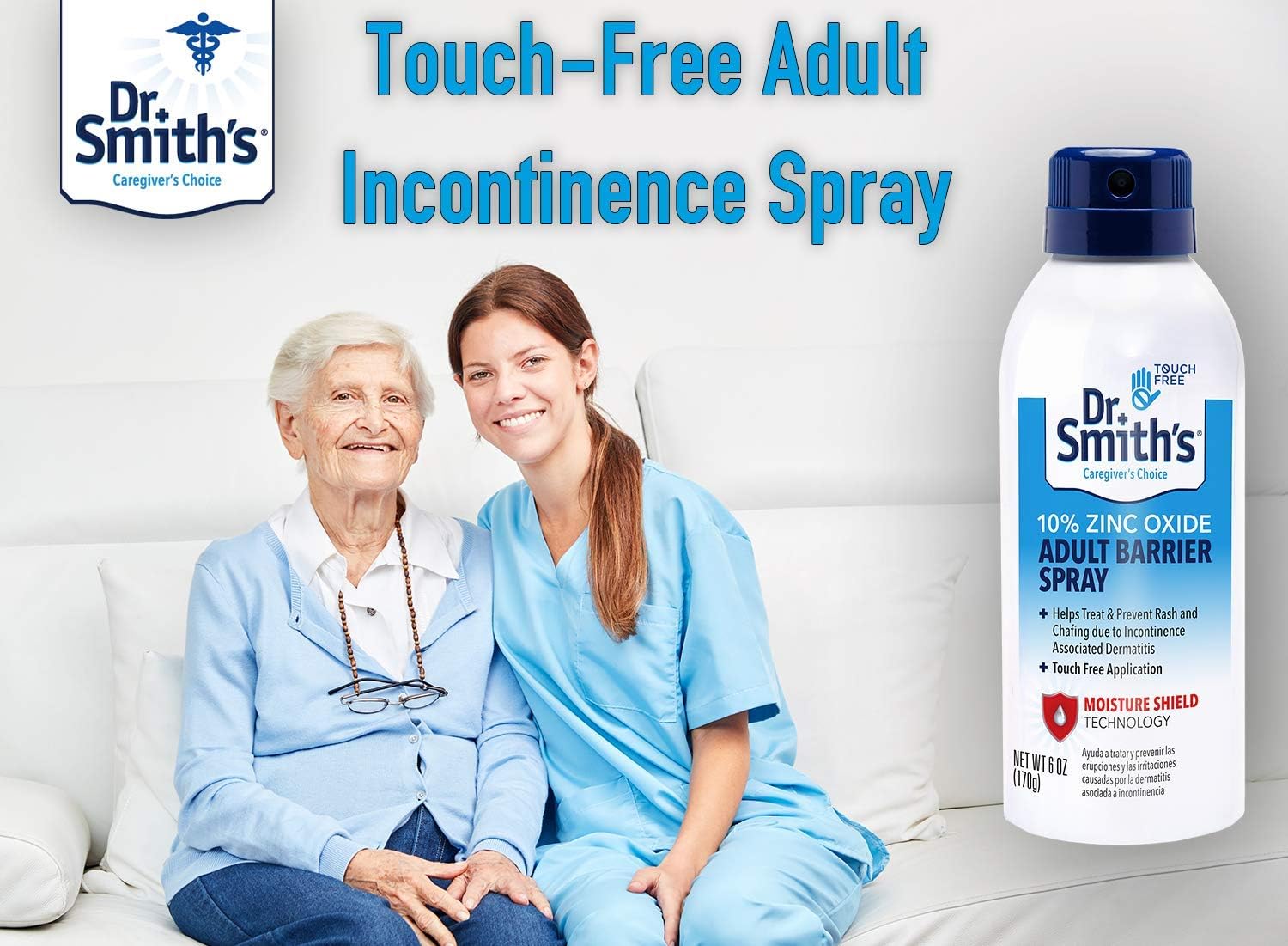 Dr. Smith's Caregiver's Choice Touch Free Adult Barrier Spray, 6 oz: Health & Personal Care
