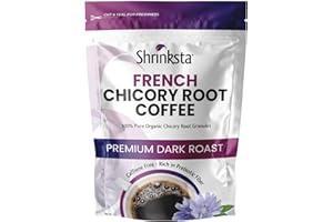 Shrinksta Chicory Root Powder, 1 lb. French Chicory Root Coffee Replacement, Coffee Alternative Caffeine Free Coffee Substitute, Chicory Root roasted Chicory Coffee, Ground Chicory Roasted