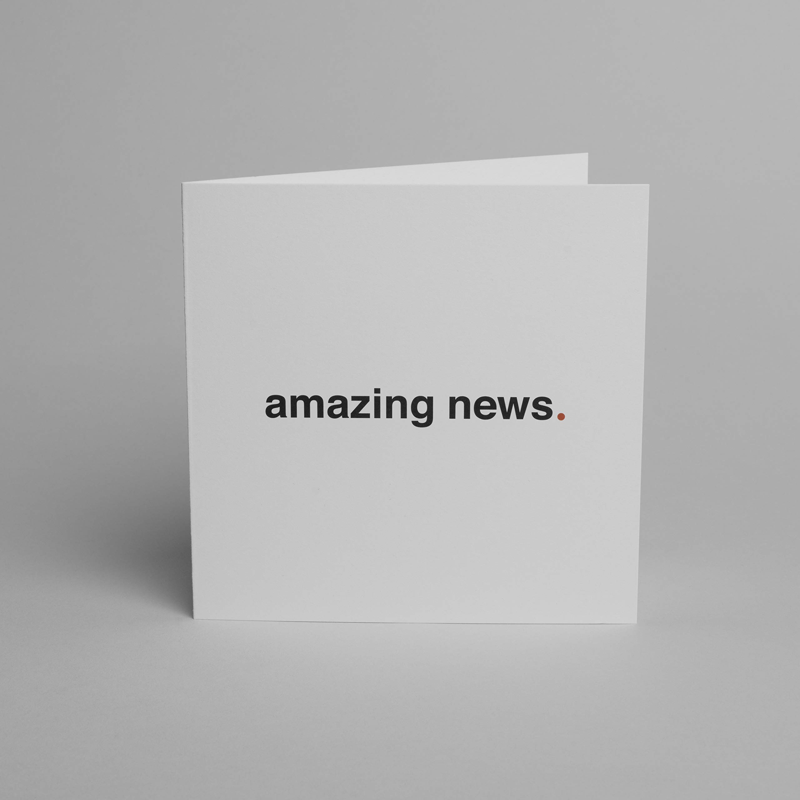 Blake Note Cards - Amazing News Announcement Cards (150 x 150mm) - Pack of 10 - Premium Quality 330GSM - White Luxury & Minimalistic Cards - Congratulation Cards with Envelopes (NCC4300/10)