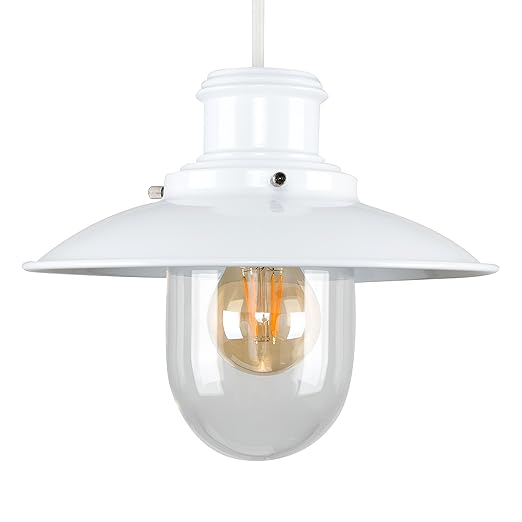 Minisun Modern Gloss White Metal And Glass Fisherman S Vintage