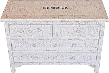 Amazon Com Mother Of Pearl 4 Drawer Chest In Floral Design In