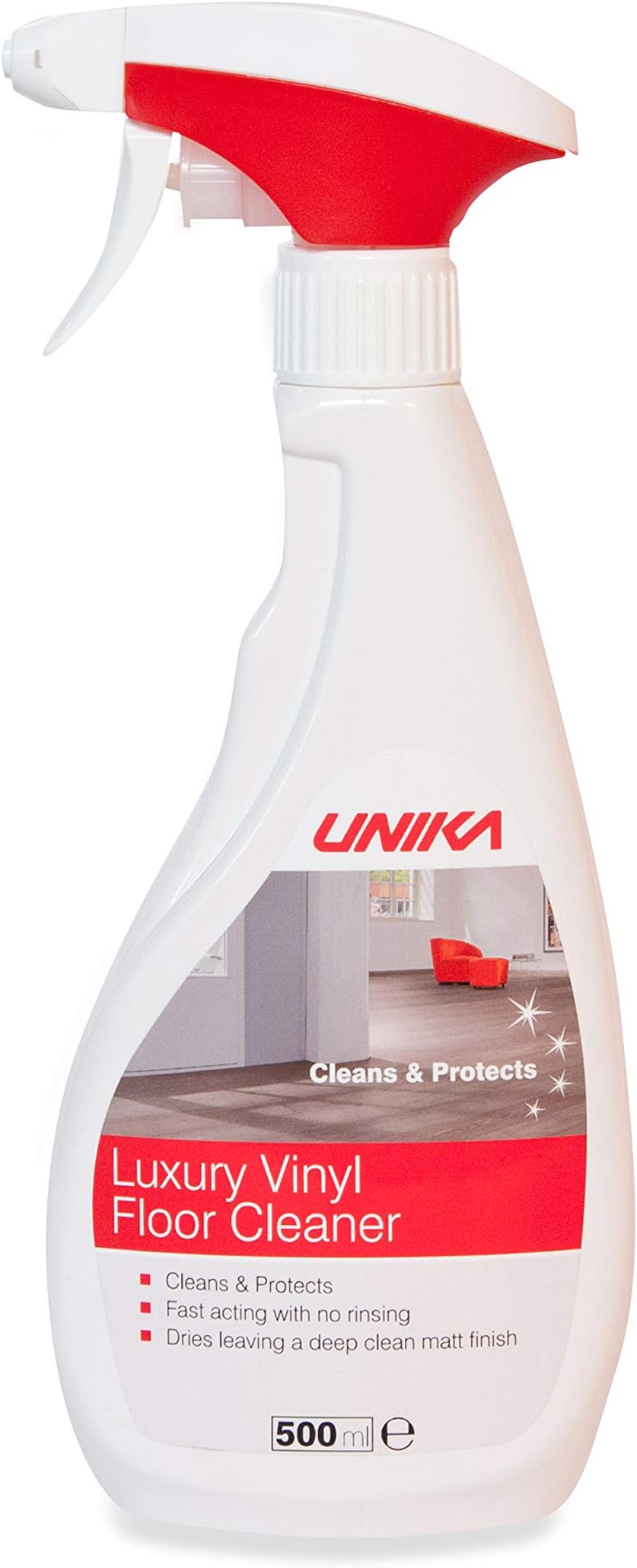 Unika Luxury Vinyl Floor Cleaner Spray 500ml for Wood Laminates LVT