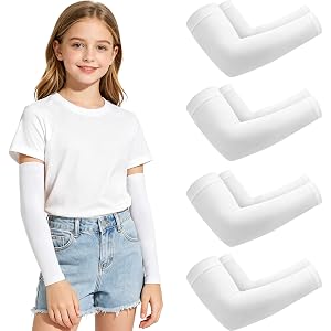 ROXUN Arm Sleeves for Kids UV Sun Protection Compression Youth Volleyball | cooling feel,lightweight & breathable,buttery sof
