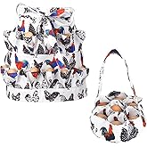 XLSXEXCL Egg Collecting Apron and Basket, 12 Deep Pockets Chicken Apron and 7 Deep Pockets Basket