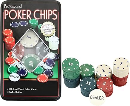 Gooyo Professional Poker Chips Casino Game (Assorted, Set of 100)