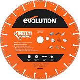 Evolution Power Tools Multi-Purpose Diamond Blade 12-Inch For Disc Cutter, Concrete Saw | 1 Inch Arbor | Metal Cutting Diamond Blade | Segmented Edge, For Metals, Reinforced Concrete, Bricks, Plastics
