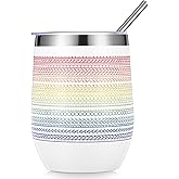 Geiserailie 12 oz Funny Message Coffee Mug Birthday White Elephant Gifts Stainless Steel Mug Insulated Tumblers Wine Cup Gag Gift for Valentines Friends Family Coworkers Christmas(White,Sunshine)