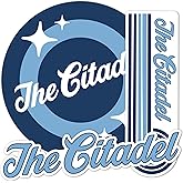 Desert Cactus The Citadel Stickers Military College of South Carolina Bulldogs Vinyl Decals Laptop Water Bottle Car Scrapbook Sheet (70s 4inch)