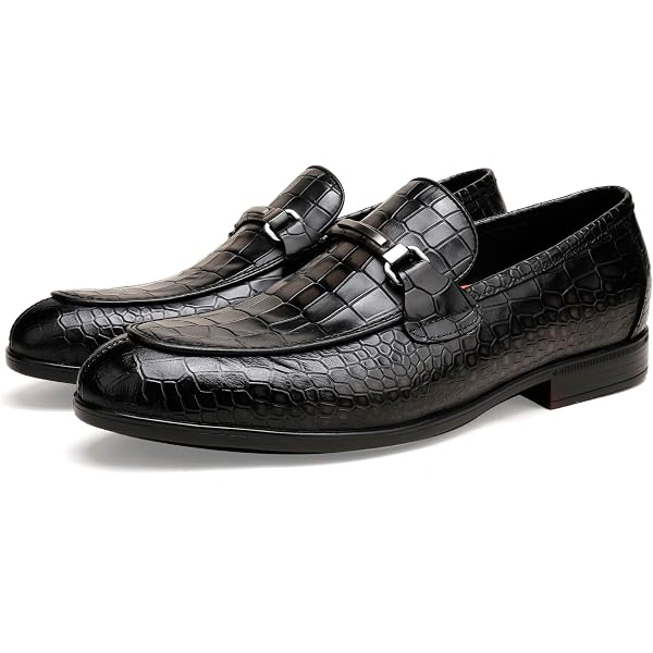 Amazon.com | Santimon Mens Loafers Dress Formal Slip On  display picture 1