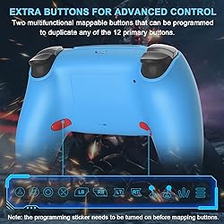 for PS5 Controller Wireless with 2 Back