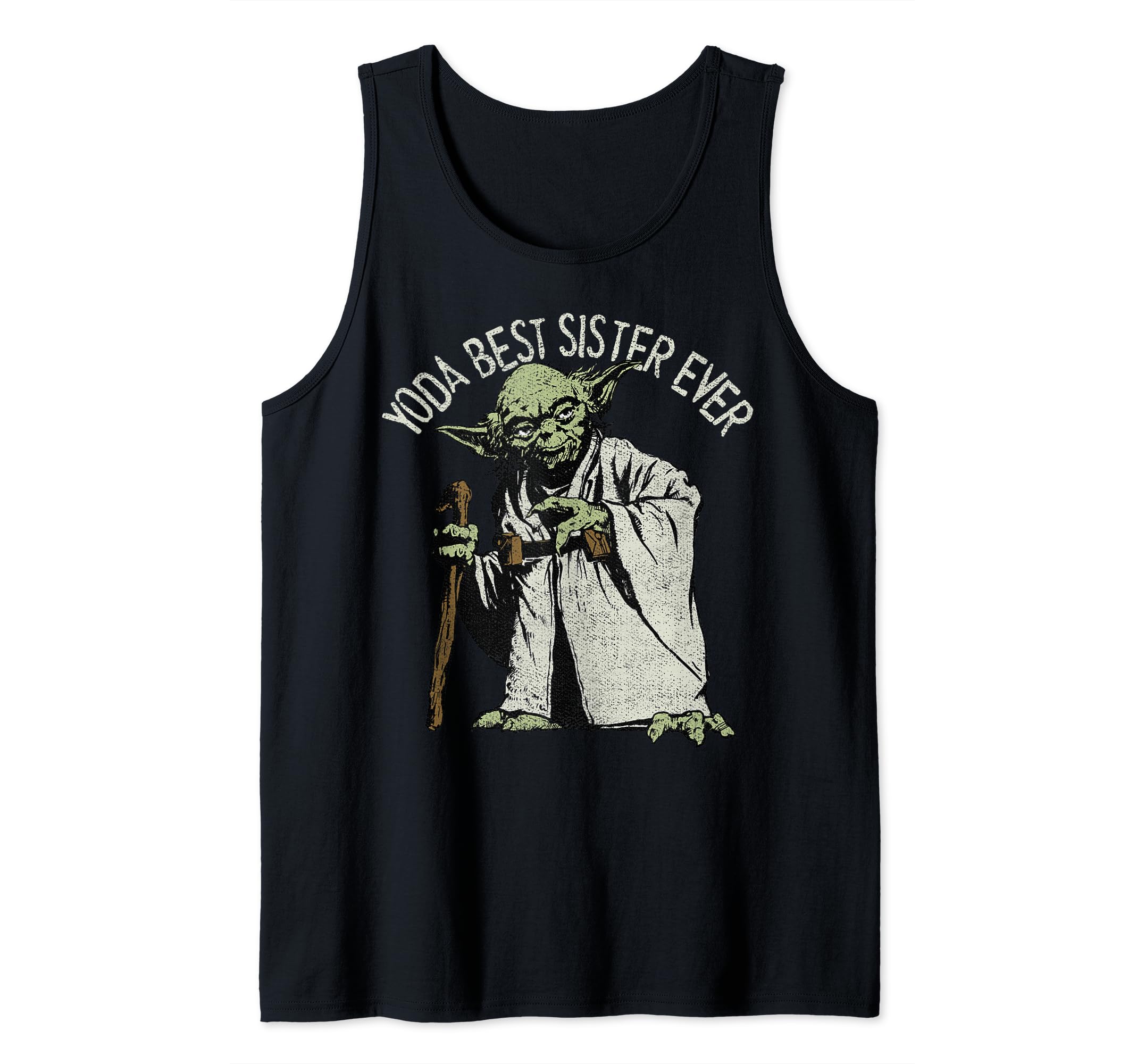 Star Wars Yoda Best Sister Ever Portrait Tank Top
