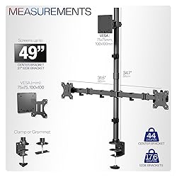VIVO Triple Monitor Extra Tall Desk Mount for up to