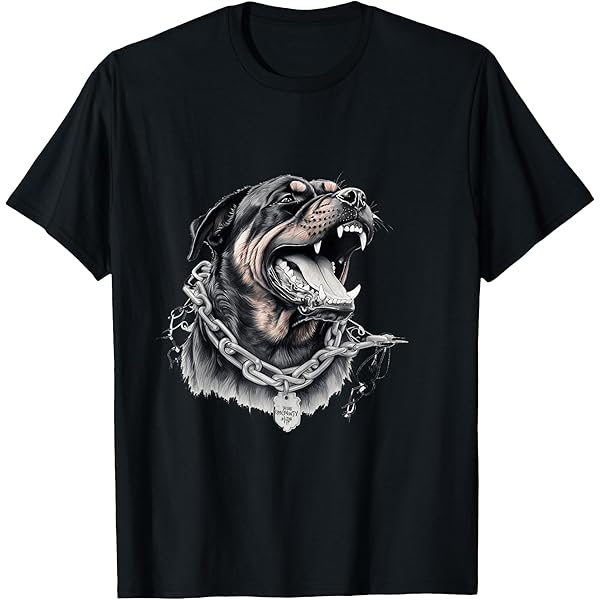 Amazon.com: Fierce Rottweiler Dog T-Shirt for Men Women : Clothing