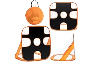 Jenaai Lacrosse Goal Backyard Kids Lacrosse Target with Pane 3 x 3 x 3 ft Portable Folding Lacrosse Training Net with Carry B