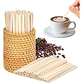 100 Pcs Wood Rattan Coffee Stirrers Holder Set Coffee Stir Sticks Wood Cocktail Stirrers Disposable Beverage Stirrer Sticks 5 Inch Stirring Sticks For Coffee Bar Home Counter Hot or Cold Drinks Tea