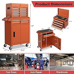 Goplus Tool Chest, 5 Drawers Rolling Tool Cabinet