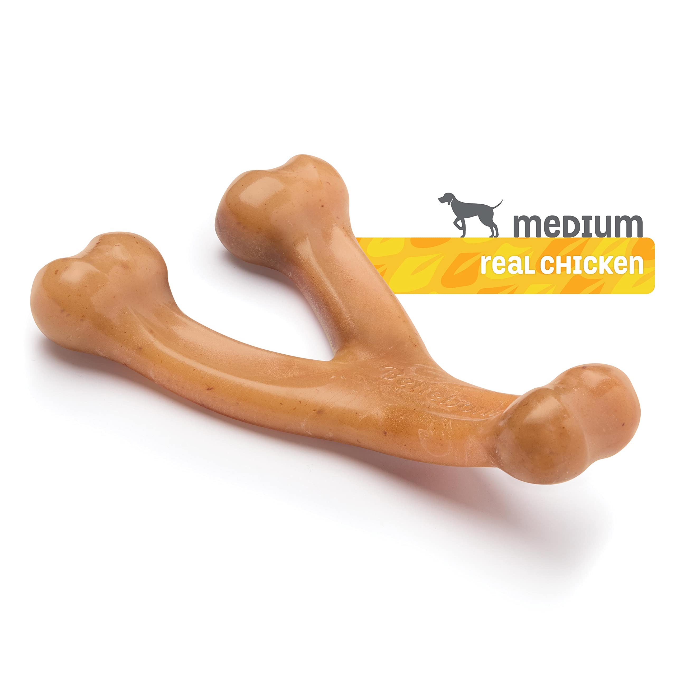Benebone Wishbone Durable Dog Chew Toy for Aggressive Chewers, Real