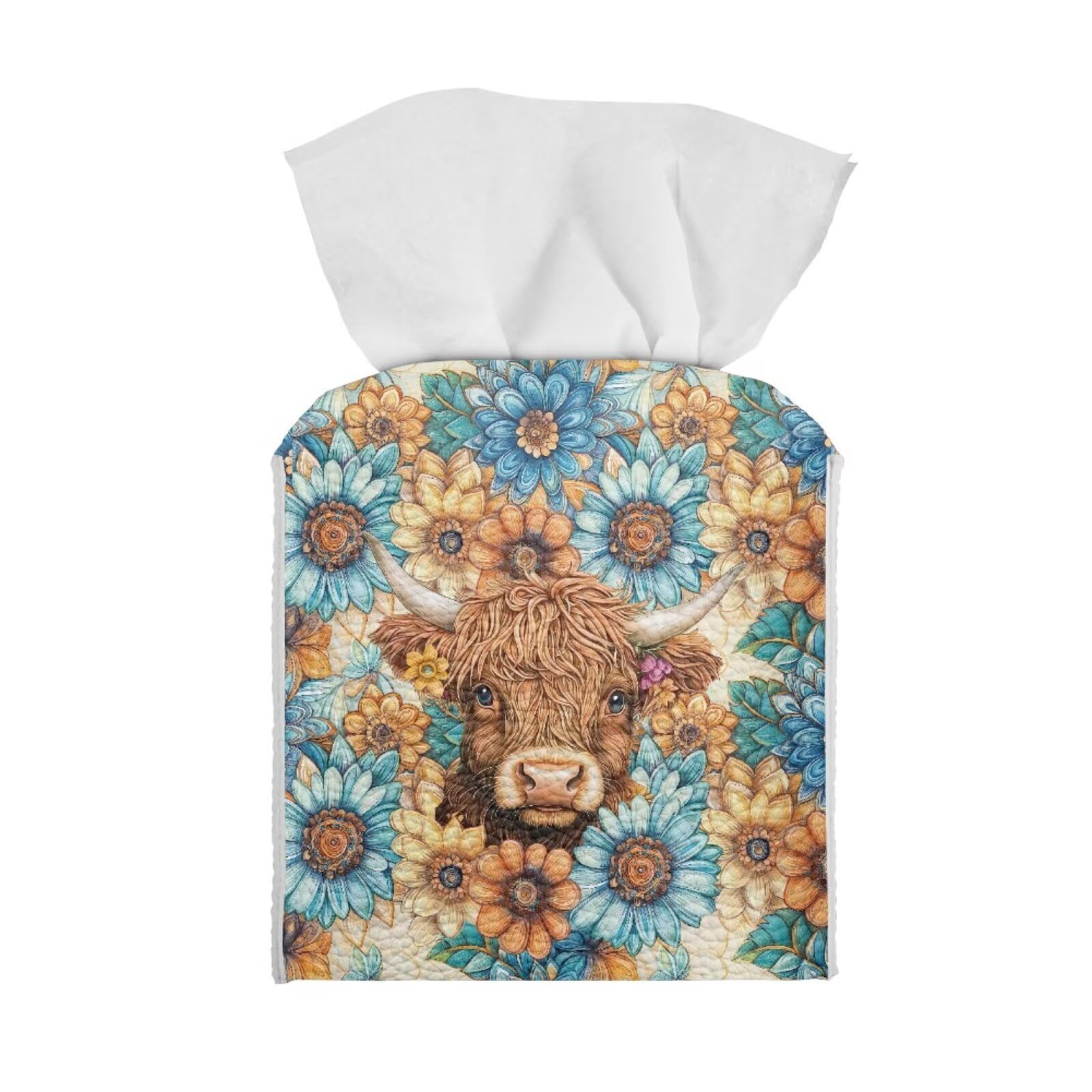 Talayituse Boho Mandala Highland Cattle Print