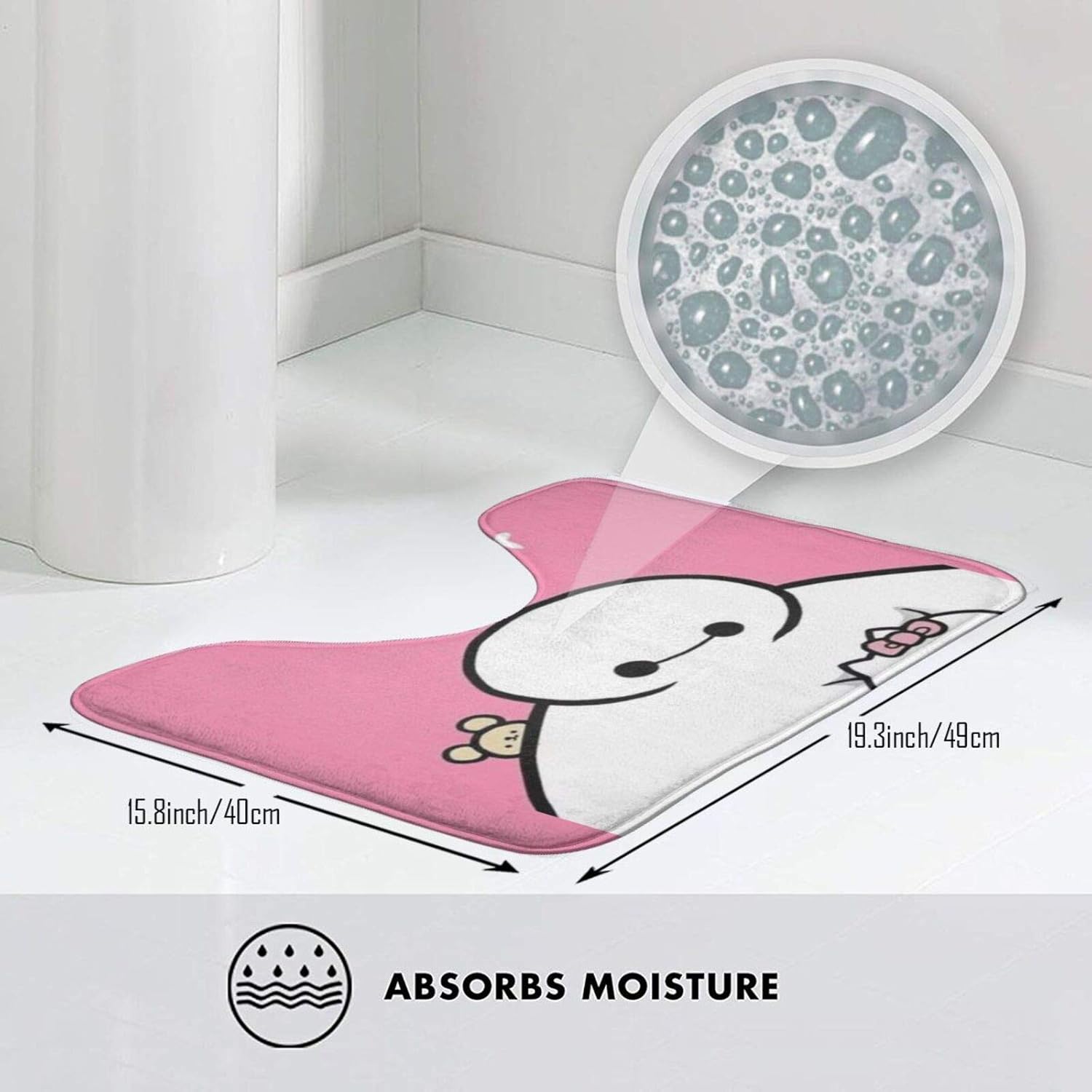 Amazon ベイマックス ハローキティ U字型 トイレマット 滑り止め 拭ける 抗菌 おしゃれ 人気 かっこいい 撥水 速乾 アニメ キャラクター グッズ 雑貨 ４０ ４９cm トイレマット タンクカバー ホーム キッチン オンライン通販
