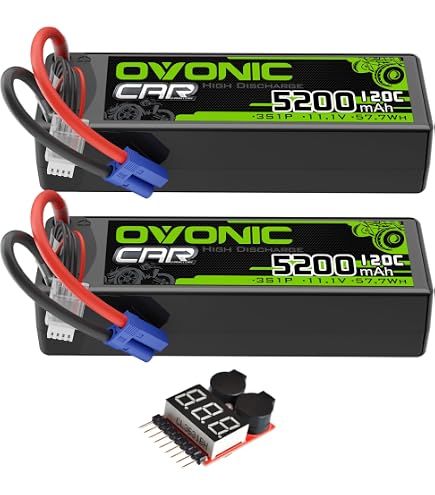 OVONIC 3s Lipo Batterie 5000mAh 50C 11.1V avec Connecteur XT60 Compatible avec RC Avion RC Hélicoptère RC Voiture RC Bateau Hobby (Un connecteur TRX supplémentaire) | Rakuten