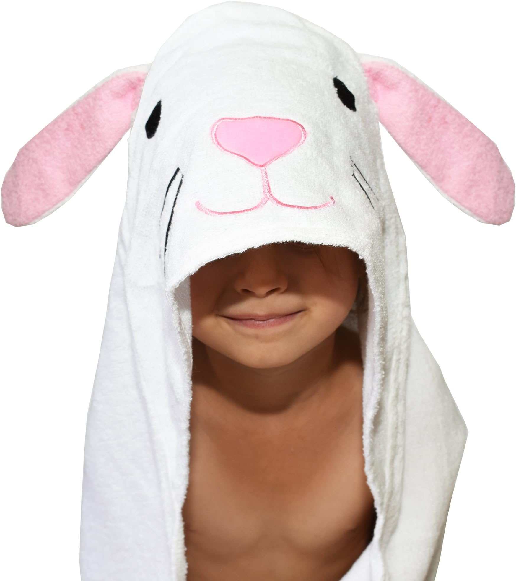 Plovf Rabbit Baby Towel - Premium Soft and Absorbent Cotton Hooded Towel for Girls and Boys