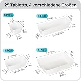 Vtopmart 25 PCS Drawer Organizers Set 4 Sizes Clear Plastic Bins view 2