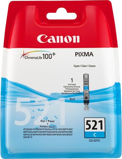 Canon CLI-521C ChromaLife 100+ Cyan Ink Tank Original