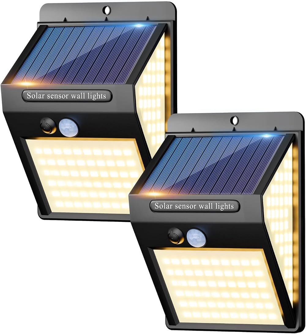 litogo 140LED Solar Security Lights Outdoor Motion Sensor 270 Wide Angle