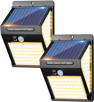 litogo 140LED Solar Security Lights Outdoor Motion Sensor 270 Wide Angle